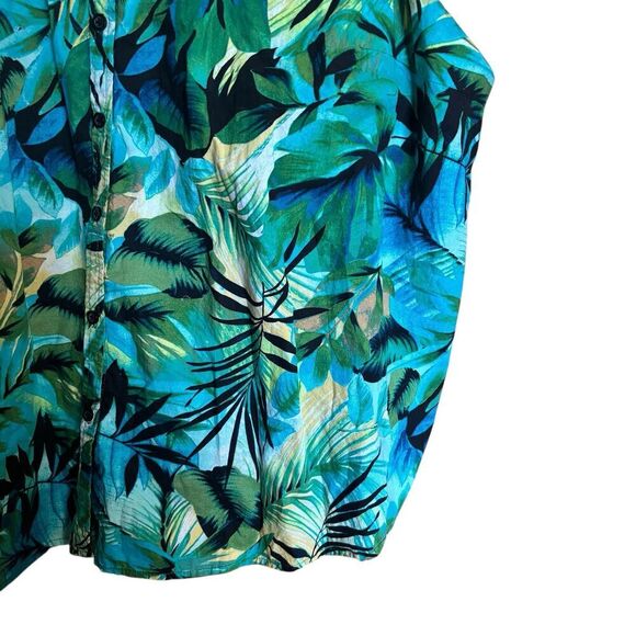 Catherines Tunic Top Womens 6X Multicolor Tropical Print Artsy Sleeveless Blouse - Picture 5 of 8